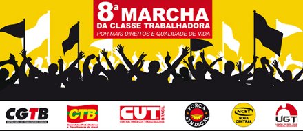 Centrais marcham nesta quarta em São Paulo por pauta dos trabalhadores