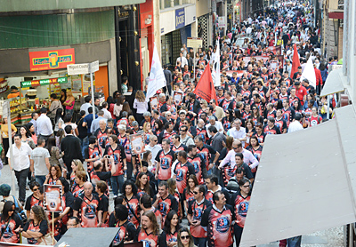 Passeata dos bancários em São Paulo abre Campanha Nacional 2014