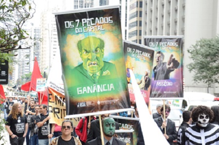 Campanha 2015: Contra exploração, bancários tomam a avenida Paulista