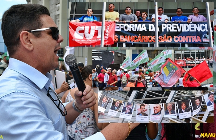 Bancários da Paraíba vão às ruas contra a Reforma da Previdência