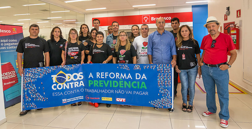 Campo Grande/MS: Sindicato protesta contra Reforma da Previdência