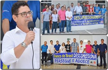 Protesto contra descomissionamento no BB na Paraíba