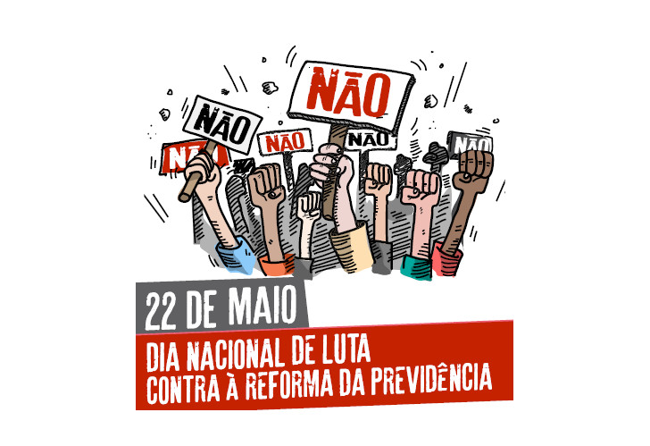 Cartaz do Dia Nacional de Luta Contra a Reforma da Previdência