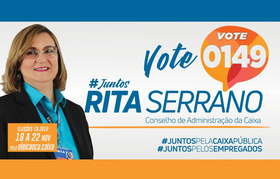 Último dia para votar em Rita Serrano para o CA da Caixa