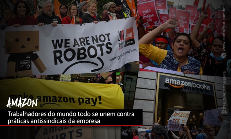 Trabalhadores de todo o mundo se unem contra práticas antissindicais da Amazon