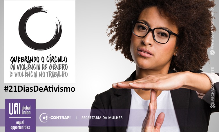 Contraf-CUT participa de campanha pelo fim da violência contra mulheres em 21 dias de ativismo