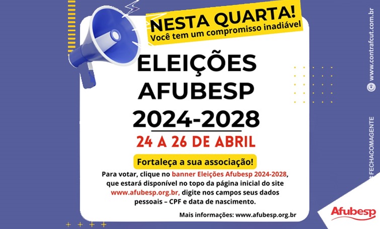 Eleições da Afubesp começam nesta quarta-feira (24)