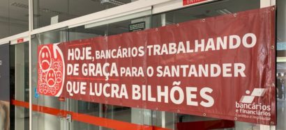 Agências do Santander permaneceram fechadas no sábado